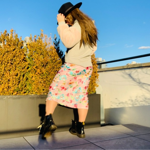 Anthro Italian BELLA VALENTINA Silk Diagonal Slim fit Midi Slip Skirt - Picture 15 of 16